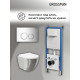Комплект 3 в 1: Grossman инсталляция 900.K31.01.000+клавиша 700.K31.01.100.100 хром глянцевый+унитаз GR-4455SWS