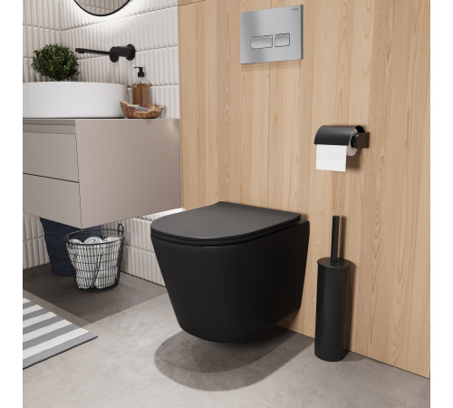 Комплект 3 в 1: Grossman инсталляция 900.K31.01.000+клавиша 700.K31.03.110.110 хром матовый+унитаз GR-4477BMSQ