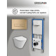 Комплект 3 в 1: Grossman инсталляция 900.K31.01.000+клавиша 700.K31.03.310.310 золото матовый+унитаз GR-4477S