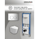 Комплект 3 в 1: Grossman инсталляция 900.K31.01.000+клавиша 700.K31.01.100.100 хром глянцевый+унитаз GR-4477SQ