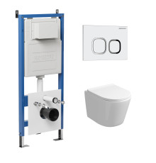 Комплект 3 в 1: Grossman инсталляция 900.K31.01.000+клавиша 700.K31.02.000.000 белый+унитаз GR-4477SQ