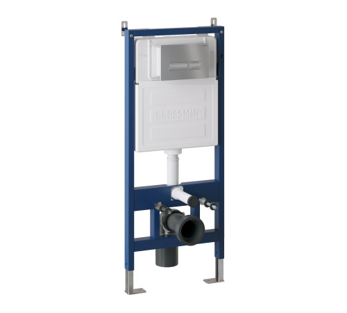 Комплект 3 в 1: Grossman инсталляция 900.K31.01.000+клавиша 700.K31.03.110.110 хром матовый+унитаз GR-4478S