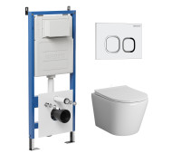 Комплект 3 в 1: Grossman инсталляция 900.K31.01.000+клавиша 700.K31.02.000.000 белый+унитаз GR-4478SQ