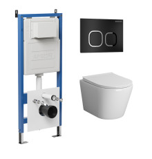 Комплект 3 в 1: Grossman инсталляция 900.K31.01.000+клавиша 700.K31.02.210.210 черный матовый+унитаз GR-4478BMS