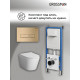 Комплект 3 в 1: Grossman инсталляция 900.K31.01.000+клавиша 700.K31.03.310.310 золото матовый+унитаз GR-4478SQ