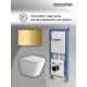 Комплект 3 в 1: Grossman инсталляция 900.K31.01.000+клавиша 700.K31.02.300.300 золото глянцевый+унитаз GR-4479SQ