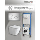 Комплект 3 в 1: Grossman инсталляция 900.K31.01.000+клавиша 700.K31.05.12M.12M хром сатиновый+унитаз GR-4479SQ