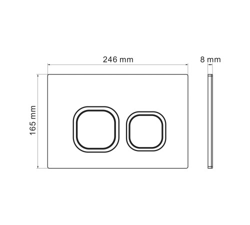 Комплект 2 в 1: Grossman инсталляция Cosmo 900.K31.01.000+клавиша смыва 700.K31.02.110.110 хром матовый