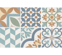 Керамогранит New Trend GP2020DMX55 Design Art Mix 4 20x20 микс матовый с орнаментом