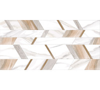 Настенная плитка New Trend WT36VOC55 Volcano Pattern 30x60 бежево-белая глянцевая под мрамор / дерево