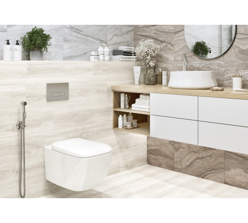 Керамогранит Alma Ceramica GFA92AMD04R Almond 90x20 белый / бежевый матовый под дерево