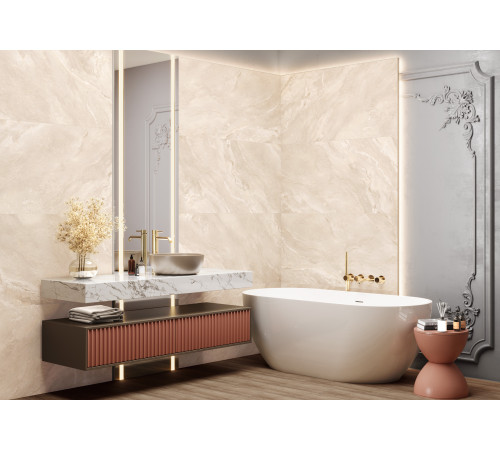 Керамогранит LCM 60120RGE11M Argenta Beige 60x120 бежевый глазурованный матовый / карвинг под камень