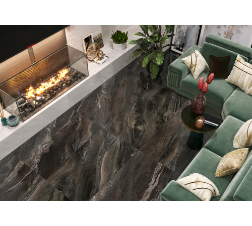 Керамогранит LCM 60120ARI15P Argentina Gray 60x120 серый полированный под мрамор