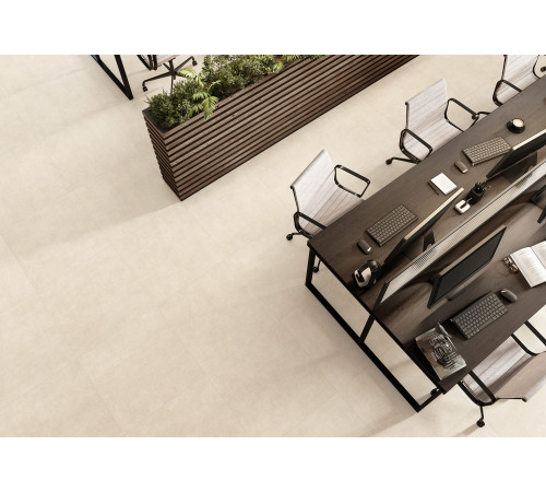 Керамогранит Alma Ceramica GFU60120BLN04R Berlin 60x120 кремовый глазурованный матовый под бетон