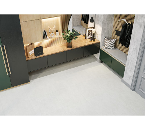 Керамогранит Alma Ceramica GFU60120BLN04R Berlin 60x120 кремовый глазурованный матовый под бетон