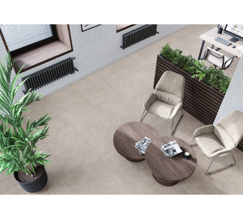 Керамогранит Alma Ceramica GFU60120BLN04R Berlin 60x120 кремовый глазурованный матовый под бетон