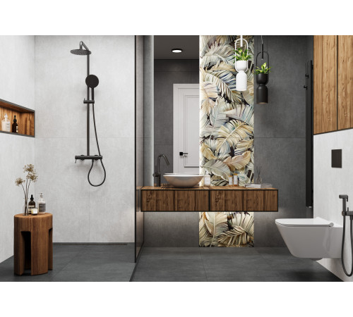 Керамогранит Alma Ceramica GFU60120BTP00R Beton PRO 60x120 белый глазурованный матовый под бетон