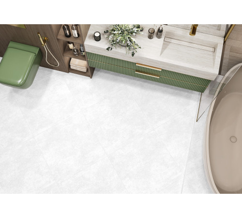 Керамогранит Alma Ceramica GFU60120BTP00R Beton PRO 60x120 белый глазурованный матовый под бетон