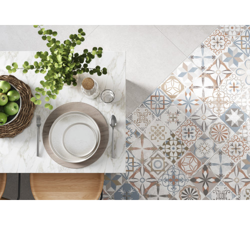 Керамогранит Alma Ceramica GFU60120BTP00R Beton PRO 60x120 белый глазурованный матовый под бетон