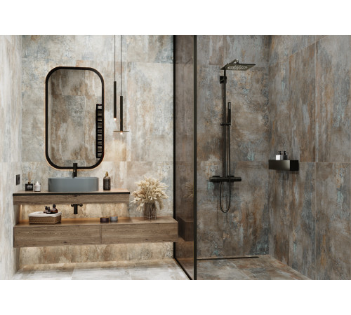 Керамогранит Delacora D120218L Centro Crema 60x120 кремовый лаппатированный под металл