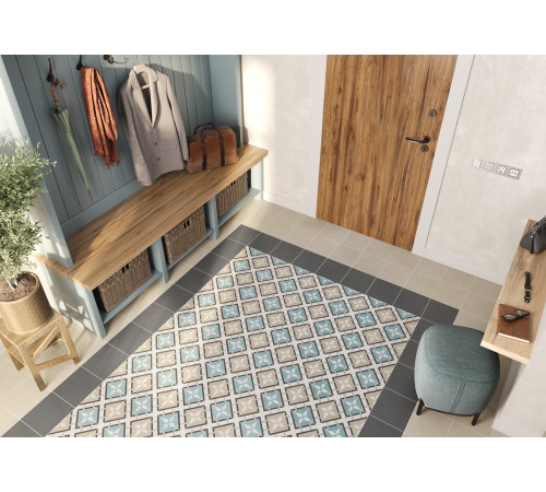 Керамогранит New Trend GP2020DNN25 Design Art Ester 20x20 микс матовый с орнаментом