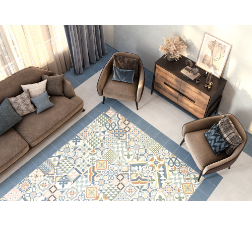 Керамогранит New Trend GP2020DNN25 Design Art Ester 20x20 микс матовый с орнаментом