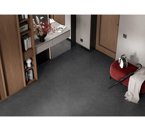 Керамогранит Alma Ceramica GFU60120DRV20R Drive 60x120 черный матовый под бетон