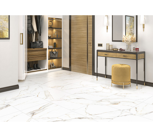 Керамогранит Alma Ceramica GFA57ECL04R Extra Calacatta 57x57 белый матовый под мрамор