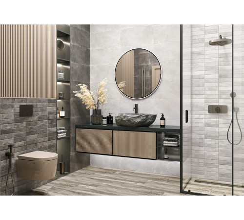 Керамогранит New Trend D60212M Walter Gray 60x60 серый матовый / карвинг под бетон