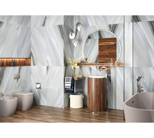 Керамогранит LCM 60120ANG25HG Angel Agate Graphite 60x120 черный суперполированный под оникс