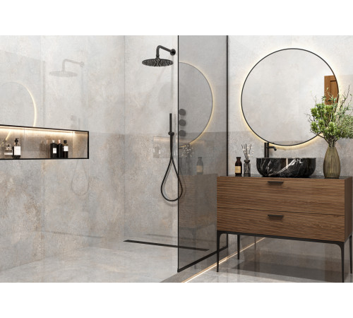 Керамогранит New Trend 60120FEM55P Fenomen Dark 60x120 серый полированный под бетон