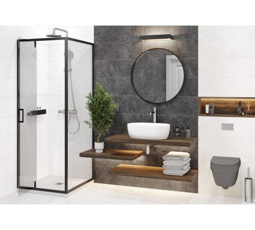 Плитка настенная Grafito White WT15GRF00R 246x740x9 Матовая