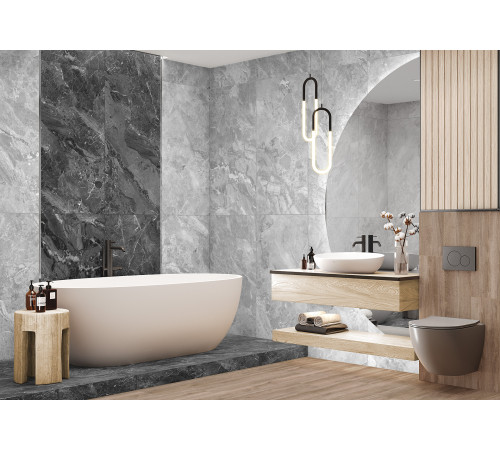 Керамогранит Delacora 6060GRY25 Greiny Graphite Sugar 60x60 графит лаппатированный под камень