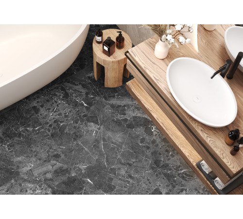 Керамогранит Delacora 6060GRY25 Greiny Graphite Sugar 60x60 графит лаппатированный под камень