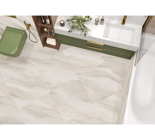 Керамогранит Delacora 6060CAA01 Carolina Crema Sugar 60x60 кремовый лаппатированный под мрамор