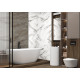 Керамогранит Delacora D120208M Carrara Cersei 60x120 белый / серый матовый / карвинг под мрамор