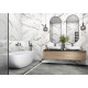 Керамогранит Delacora D120208M Carrara Cersei 60x120 белый / серый матовый / карвинг под мрамор