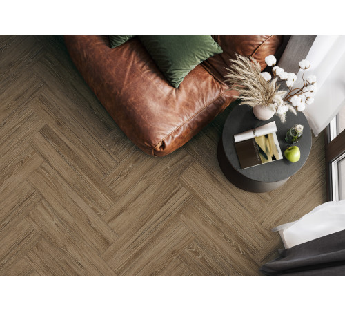 Керамогранит New Trend GP1560MTA21 Malta Brown 15.1x60.2 коричневый матовый / рельефный под дерево