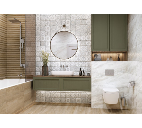 Плитка настенная Maiolica Dark WT93LCA25 300x900x10.5 Глянцевая