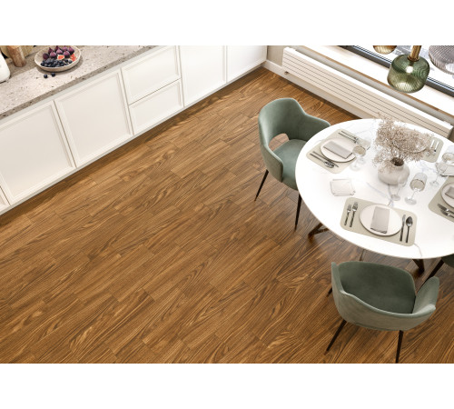 Керамогранит New Trend GP1560ERB21 Merbau Marron 15.1x60.2 коричневый матовый / рельефный под дерево