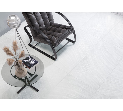 Керамогранит Delacora D12044M Metallic White 60x120 белый матовый под камень