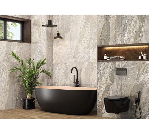 Керамогранит LCM 60120INL25P Mineral Graphite 60x120 графит полированный под камень