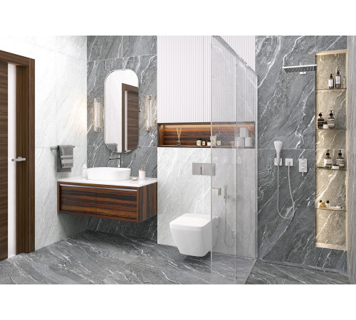 Керамогранит Alma Ceramica GFU6060NXT70R Nexstone Sugar черный сахарный / противоскользящий под камень