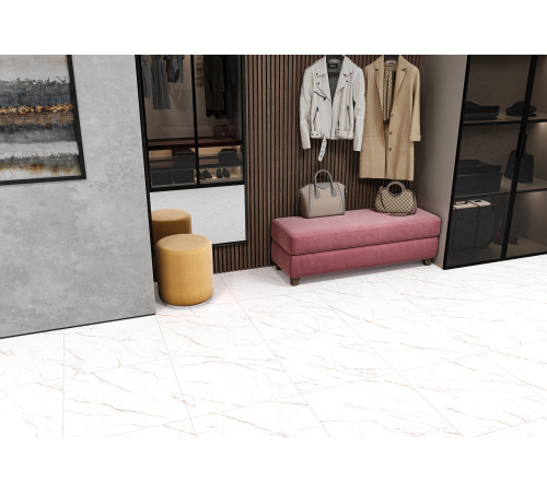 Керамогранит Alma Ceramica GFU60120NCL04R Neo Calacatta 60x120 белый глазурованный матовый под камень