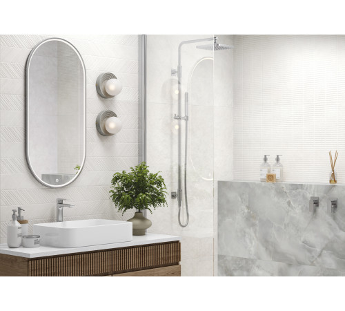 Керамогранит LCM 60120NEV05M Невел Зип белый / Nevel White Zip 60×120