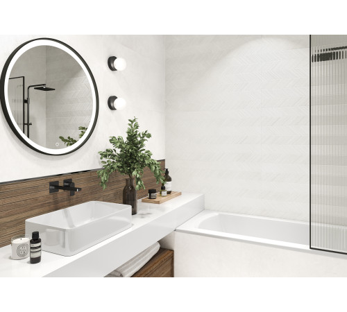 Керамогранит LCM 60120NEV05M Невел Зип белый / Nevel White Zip 60×120