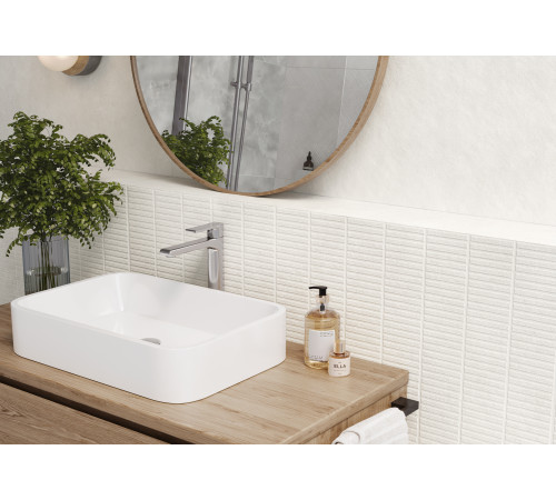 Керамогранит LCM 60120NEV05M Невел Зип белый / Nevel White Zip 60×120