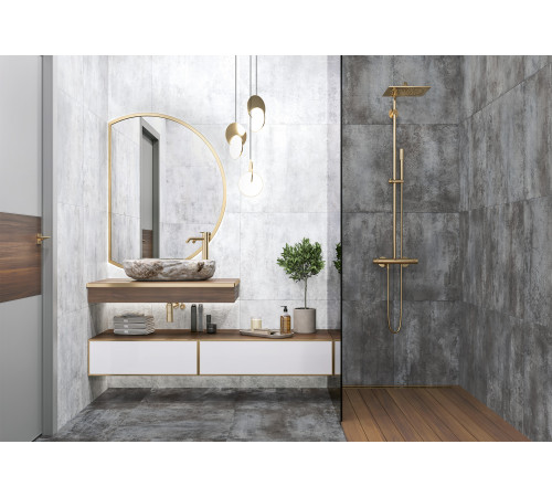 Керамогранит Alma Ceramica GFU04OXD40R Oxide 60x60 голубой / коричневый сахарный под металл