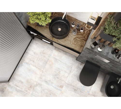 Керамогранит Alma Ceramica GFU04OXD40R Oxide 60x60 голубой / коричневый сахарный под металл