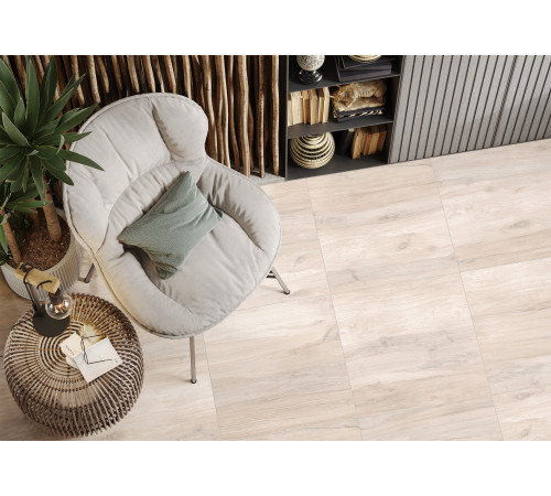 Керамогранит New Trend GP40PLY00L Play White 60x60 белый лаппатированный под бетон / цемент